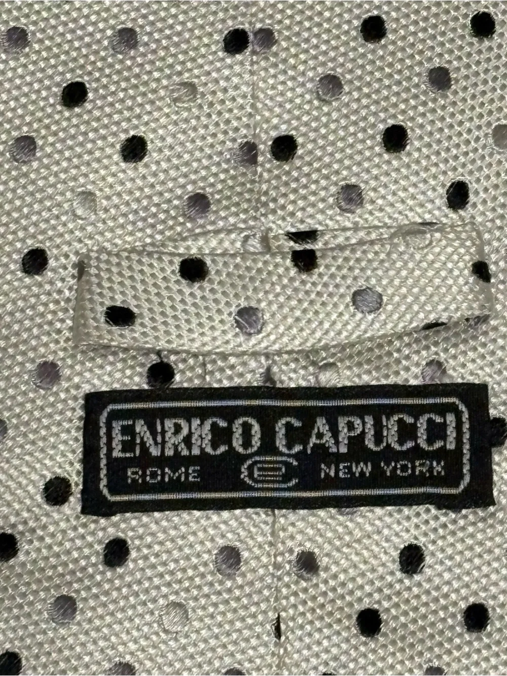 Silver Polka Dot Men's Tie